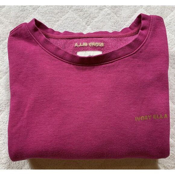 Ivory Ella Mauve & Purple Elephant Sweatshirt Women's Size Small - 237 - Picture 11 of 11